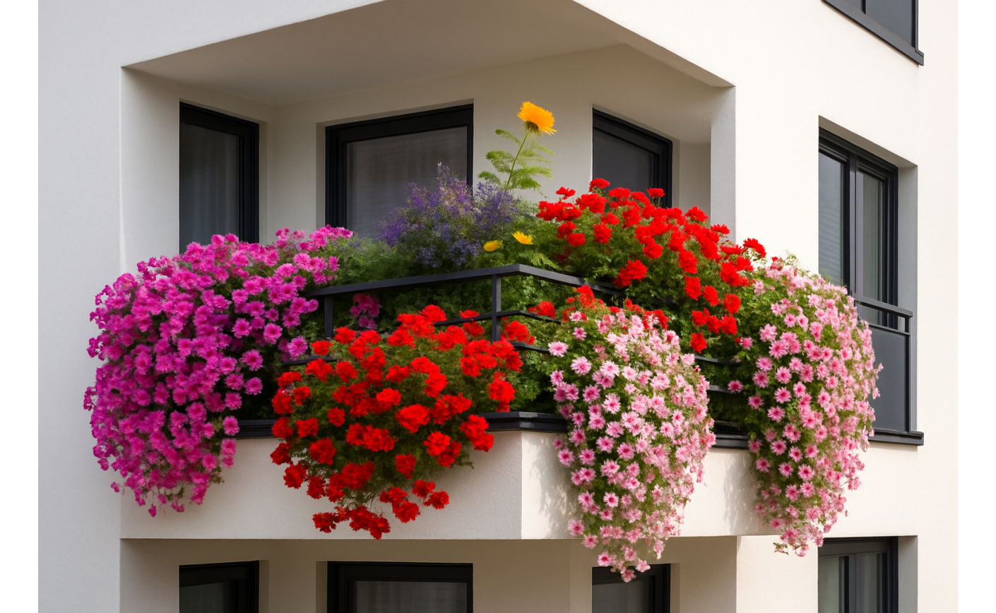 Kwiaty balkonowe długo kwitnące